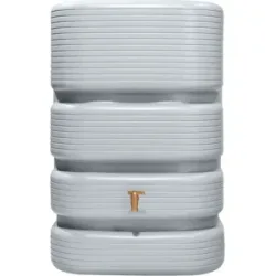 4RAIN QUADRO Wandtank 500 l, betongrau inkl. Aqua-Quick