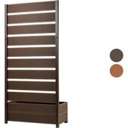 DOBAR WPC Pflanzkasten mit Rankgitter, L 72 x B 33 x H 150 cm