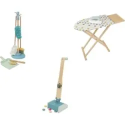 LUPILU® Putzstation / Bügelbrett / Staubsauger, 6-teilig / 2-teilig