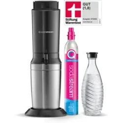 SODASTREAM »Crystal« schwarz, inkl. 0,7 L Glaskaraffe und Zylinder