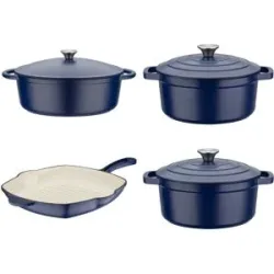 GSW Gusseisen-Kochtopf/ -Pfanne/ -Bräter »BLUE MAGIC«
