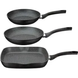 GSW Aluminium-Pfannen-Set »Gourmet Granit«, 3-teilig