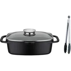 GSW Universalbräter Gourmet Granit 33 x 21 cm inkl. Servierzange 30 cm