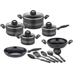 GSW Kochtopf-Set Milano Nero, 15-teilig, Aluminium