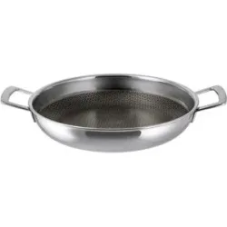 SILVERCREST® Premium-Edelstahl-Servierpfanne mit Wabenstruktur, Ø 28 cm
