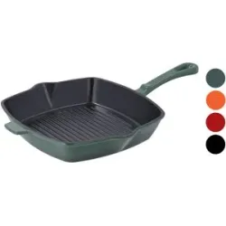 SILVERCREST® Premium-Gusseisen-Grillpfanne, Ø 24 cm