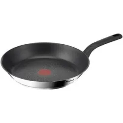 Tefal Duetto Bratpfanne 28 cm, Pfanne Induktion, Antihaftbeschichtung, kühlbleibende Griffe, Edelstahl  »G7480625«