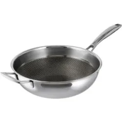 SILVERCREST® Premium-Edelstahl-Wok mit Wabenstruktur, Ø 28 cm
