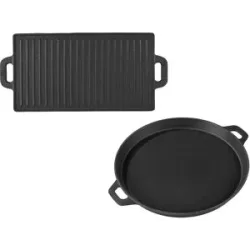 GRILLMEISTER Gusseisen-Grillplatte / -Grillpfanne