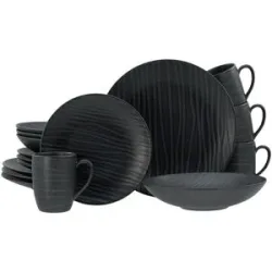 CREATABLE Kombiservice »Waves Black«,  16-teilig