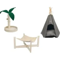 ZOOFARI® Kratzbaum »Palme« / Hängematte / Haustier-Tipi
