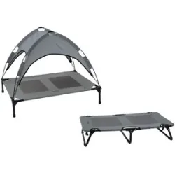 ZOOFARI® Hundebett mit Sonnendach / Faltbare Hundeliege