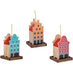 DOBAR Deko-Vogelhaus »Münster«, 19 x 19 x 30 cm, aus Holz