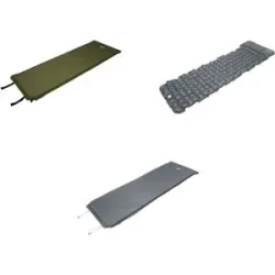 CRIVIT Selbstaufblasende Campingmatte / Luftzellen-Campingmatte mit Kopfkissen
