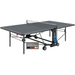 SCHILDKRÖT Tischtennisplatte PowerTec Outdoor, wetterfester, trendiges matt-schwarzes Design, klappbar