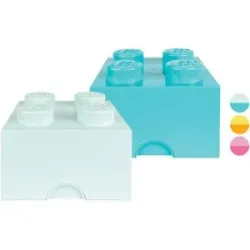 Lego Aufbewahrungsbox mit 4 Noppen, stapelbar, 2er Set