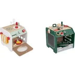PLAYTIVE Motorikwürfel Küche / Motorikwürfel Werkbank, 12-teilig / 24-teilig