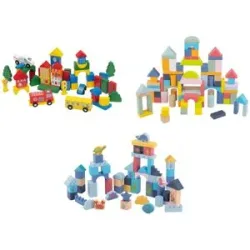LUPILU® Spieltrommel-Sortiment Stadt/Bunte Bausteine/Meereswelt
