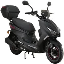 Alpha MOTORS Mofaroller Speedstar FI 50 ccm EURO 5 mattschwarz inkl. Topcase