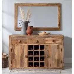 LAKSHMI-indisches-moebelhaus.de Barschrank Hina 140x90x45 aus Mangoholz