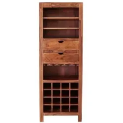 LAKSHMI-indisches-moebelhaus.de Barschrank 65x180x45 aus indischem Sheesham-Holz