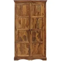 LAKSHMI-indisches-moebelhaus.de Kleiderschrank Jali 110x200x60 aus indischem Sheesham-Massivholz