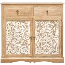 LAKSHMI-indisches-moebelhaus.de Kommode Sita 90x90x45 aus indischem Mangoholz