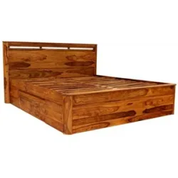 LAKSHMI-indisches-moebelhaus.de Bett Tina 180x200 aus Sheesham-Massivholz