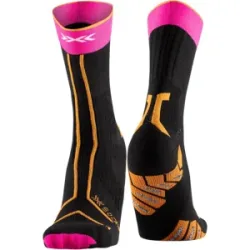 X-BIONIC X-SOCKS® TRAILRUN EXPERT CREW Laufsocken Unisex X BLACK/FLUO PINK/BLAZING ORANGE 42-44