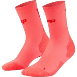CEP CORE RUN ULTRALIGHT SOCKS MID CUT 4.0 Damen Neon Coral/Red 37-40