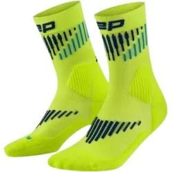 CEP CORE RUN MERINO SOCKS MID CUT 3.0 Herren LIME/BLUE Gr. 45-48+