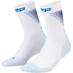 CEP CORE RUN EDT. HALO SOCKS MID CUT Herren White/Blue Gr. 42-45