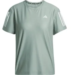 ADIDAS OWN THE RUN T-SHIRT Damen SILVER GREEN XS