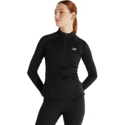 NEW BALANCE ATHLETICS HEAT GRID HALF ZIP Damen Black  Gr. XS