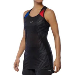 MIZUNO DRYAEROFLOW GRAPHIC TANK Damen Oni Red/Oni Blue S