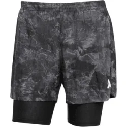 ADIDAS OWN THE RUN SPRAY DYE 2-IN-1 SHORTS Herren GREY FOUR/BLACK XS