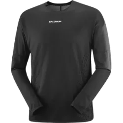 SALOMON SENSE AERO LS TEE GFX M Herren DEEP BLACK/BLACK BEAUTY S