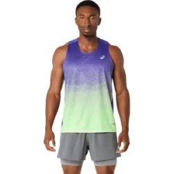 ASICS ROAD FADE SINGLET Herren Cobalt Burst/Illuminate Green S