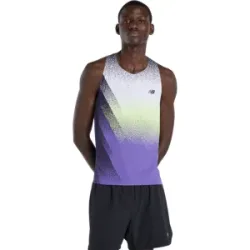 NEW BALANCE RACE DAY ULTRA LIGHT PRINTED Singlet Herren Electric Purple S