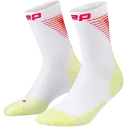 CEP Core Run Edt. HALO Laufsocken Mid-Cut Damen White/Lime 34-37