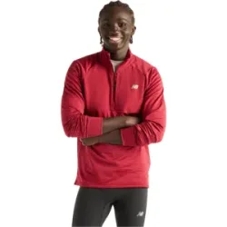 NEW BALANCE ATHLETICS HEAT GRID 1/2 ZIP Herren Podium Red Gr. L