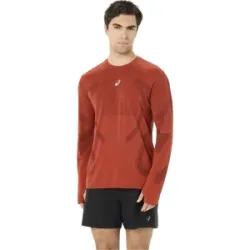 asics Road Seamless L/S Laufshirt Herren Signed Red Gr. S