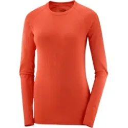 SALOMON SENSE LS TEE DAMEN Damen Rot S