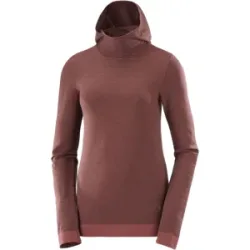 SALOMON OUTSPEED WOOL HOODIE Damen Braun M