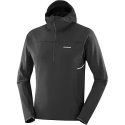 SALOMON SENSE AERO HYBRID HALF ZIP HOODIE Herren Deep Black XL