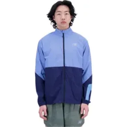 NEW BALANCE GRAPHIC IMPACT RUN PACKABLE JACKET Herren Blau L