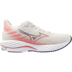 MIZUNO WAVE RIDER 28 Laufschuhe Damen Snow White/Camellia Rose/Vintage Indigo B (normal) 36,5