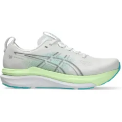 asics GEL-KAYANO 33 Laufschuhe Herren White/Energy Aqua D (normal) 50,5