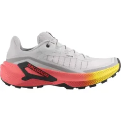Salomon GENESIS 2 Trailschuhe Damen Gray Violet/Safety Yellow/Neon Flame 39 1/3