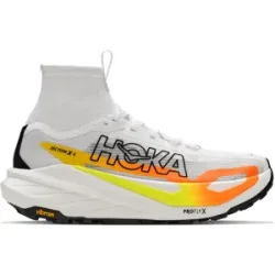 Hoka TECTON X 4 Trailschuhe Damen Frost / Neon Tangerine 38 2/3